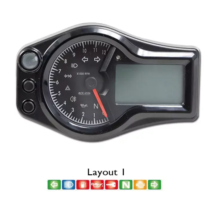 Acewell ACE-6554 Digitalinstrument Tachometer & Drehzahlmesser schwarz Nur Heute