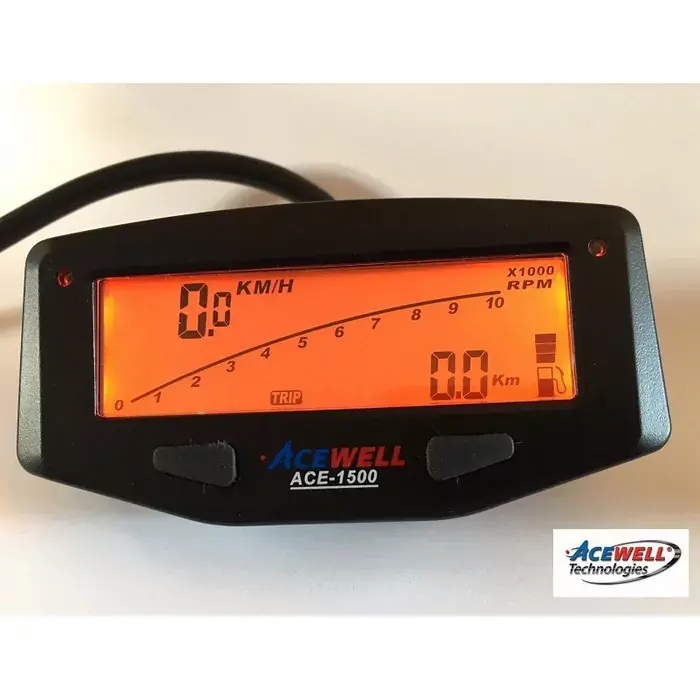 Beliebt Multifunktionales Digitalinstrument in schwarz mit Drehzahlmesser, Uhr & Tankanzeige | orange Beleuchtung