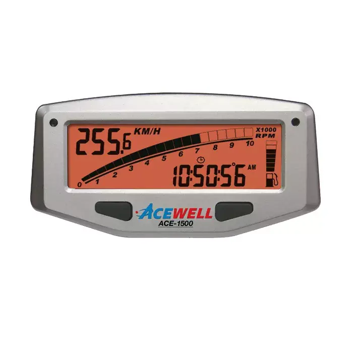 Multifunktionelles Digitalinstrument in silber mit Tachometer, DZM, Uhr & Tankanzeige – orange Beleuchtung Begrenztes Angebot