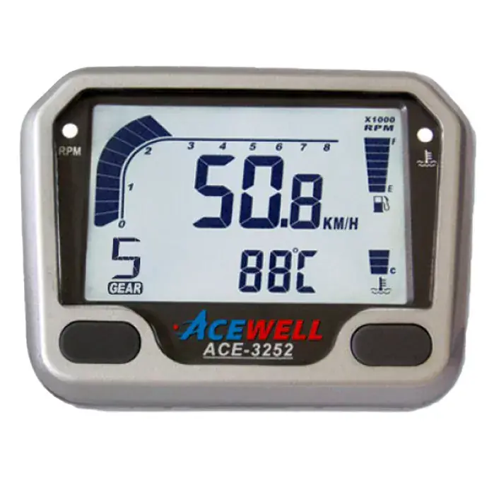 Acewell ACE-3252 Digital-Tacho mit Ganganzeige silber Finale Aktion