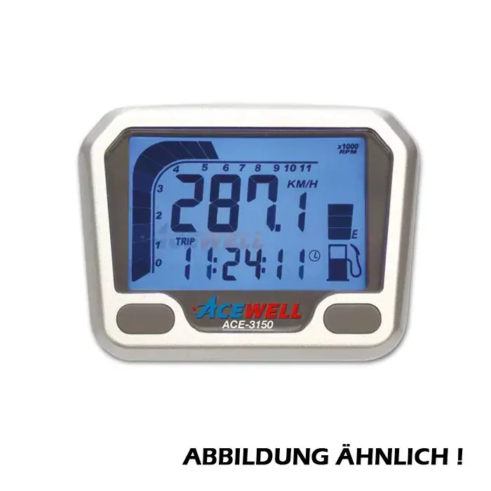 Acewell ACE-3150 Digitalinstrument mit Drehzahlmesser, Tankanzeige und Uhr Sonderaktion