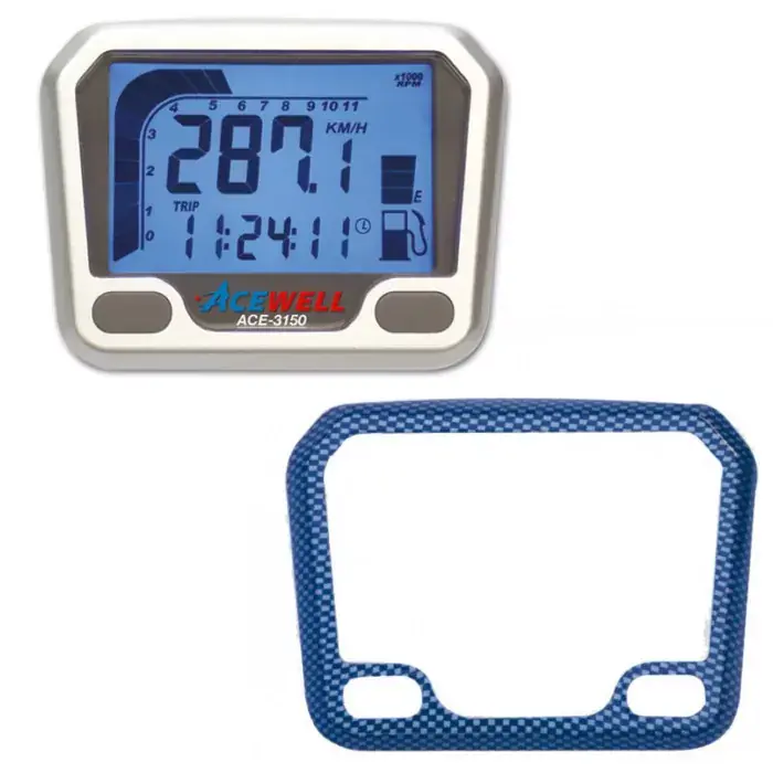 Acewell Digitalinstrument carbonblau passend für Yamaha YFM 660/700 Solange Der Vorrat Reicht