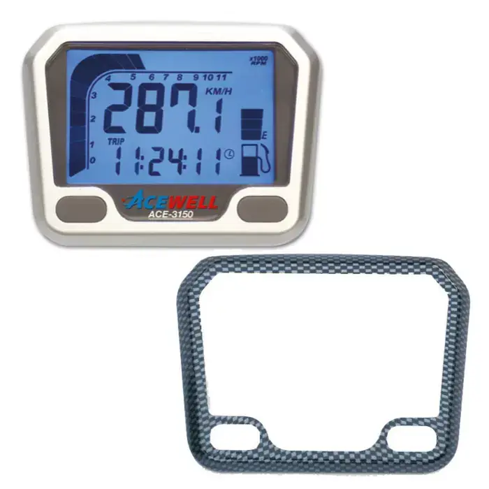 Kostenloser Rückversand Acewell Digitalinstrument passend für YFM 660/700 in Carbon – Tacho, Drehzahlmesser, Tankanzeige