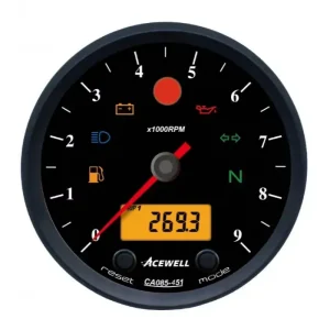 ACEWELL Analog DZM 9000rpm Digital Tacho schwarz Jetzt Kaufen
