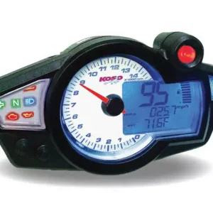 KOSO Digitaler Multifunktions-Tacho RX1N GP Style weiß hinterlegt universal Kostenfreie Lieferung