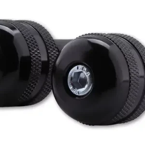 Gratis Versand SHIN YO Lenkerendgewichte schwarz gerändelt passend für Stahllenker