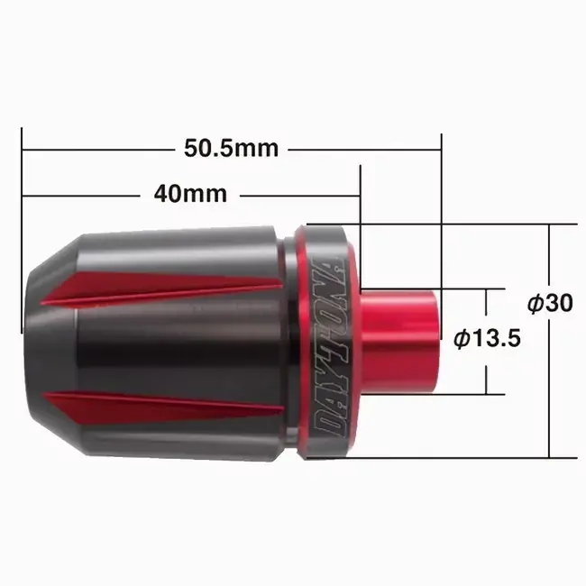 Daytona Lenkergewichte Scratch rot eloxiert passend für 7/8" und 1" Lenker (Ø14–19 mm) Sichere Zahlung