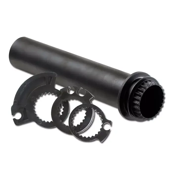 Gasgriff Drehhülse | Set mit 3 Zugscheiben | ABS schwarz | Innendurchmesser 22mm | L=136 mm Top-Preis