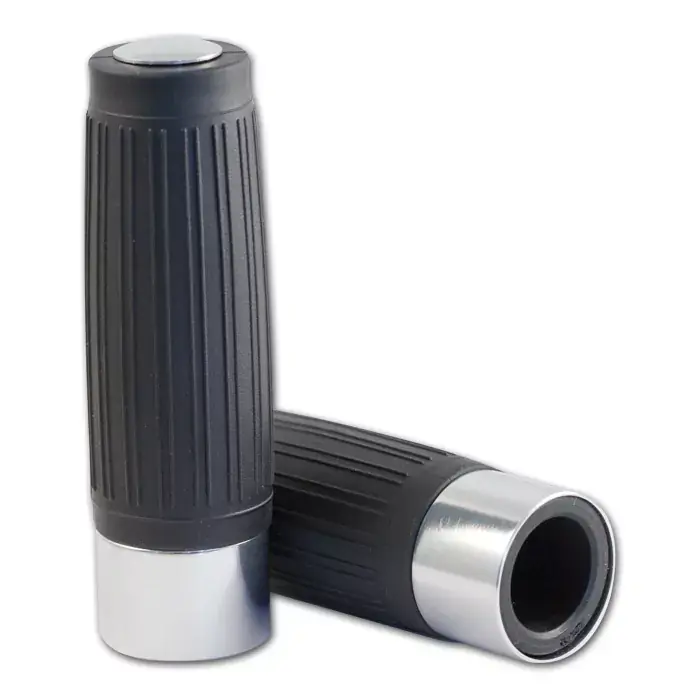 Choppergriff "Custom" silber geschlossen 1 Zoll Aluring 125 mm Sofort Bestellen