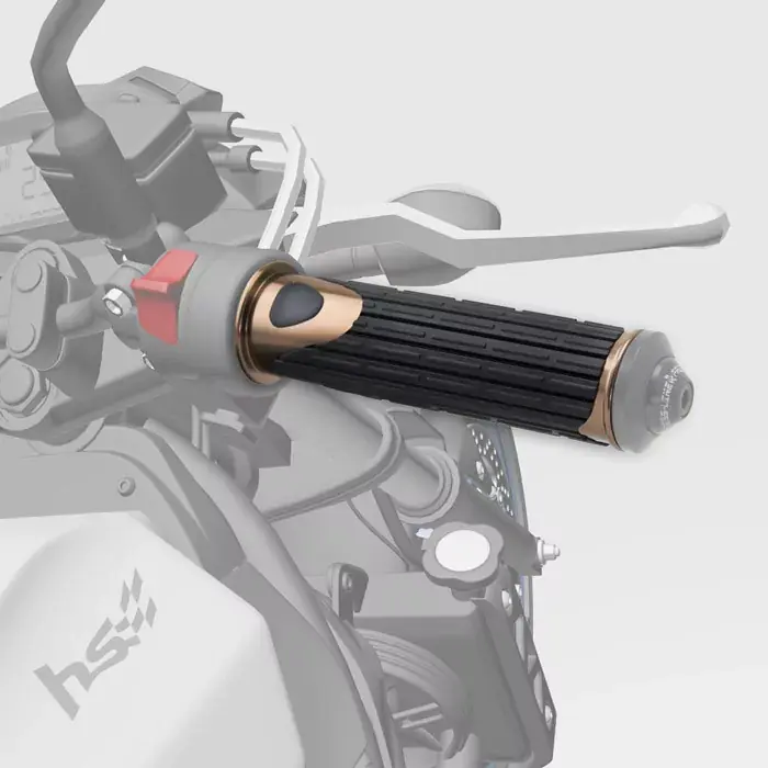 Alu/Gummi-Griffe D-Version kupfer 22 mm Länge 125 mm Ende offen Günstig