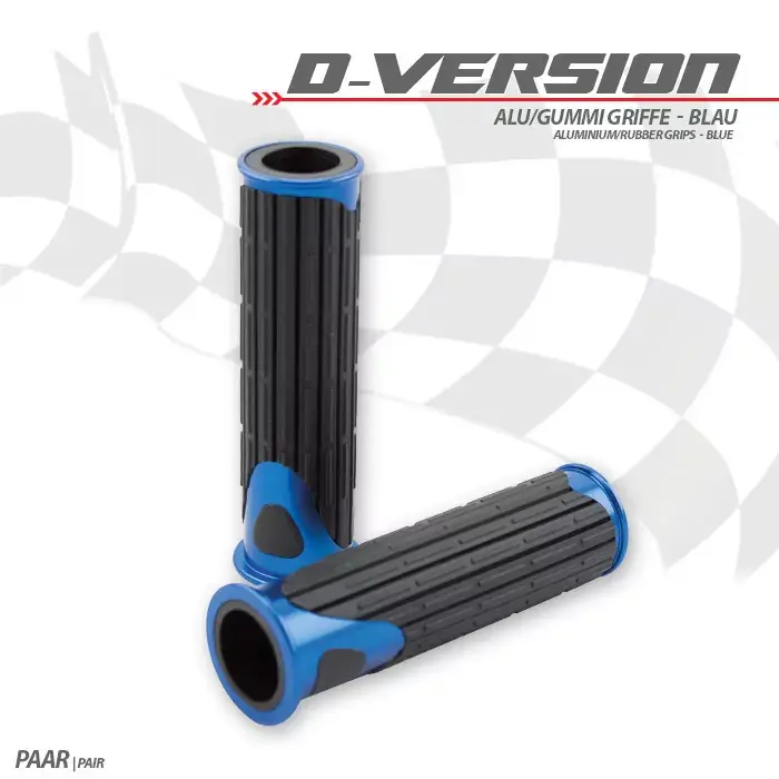 Alu/Gummi-Griffe D-Version blau 22mm 125mm Ende offen Ausverkauf