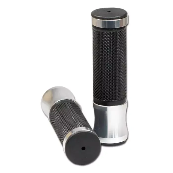 Griffgummi "Nice" 7/8 Zoll (22 mm) Alu schwarz/silber L=130 mm geschlossen Top-Preis