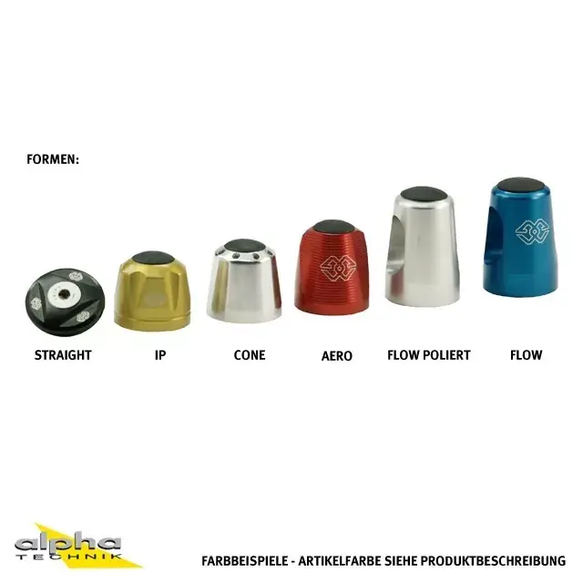 GILLES Lenkergewichte-Paar aus Aluminium FL-22-S silber eloxiert Expressversand