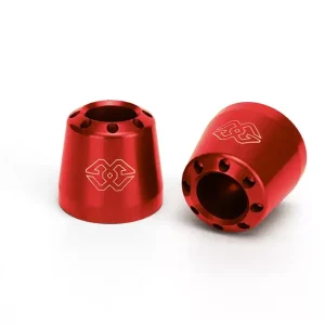 GILLES Lenkergewichte-Paar CO-22-R aus Aluminium rot eloxiert passend für diverse Motorräder Letzte Chance