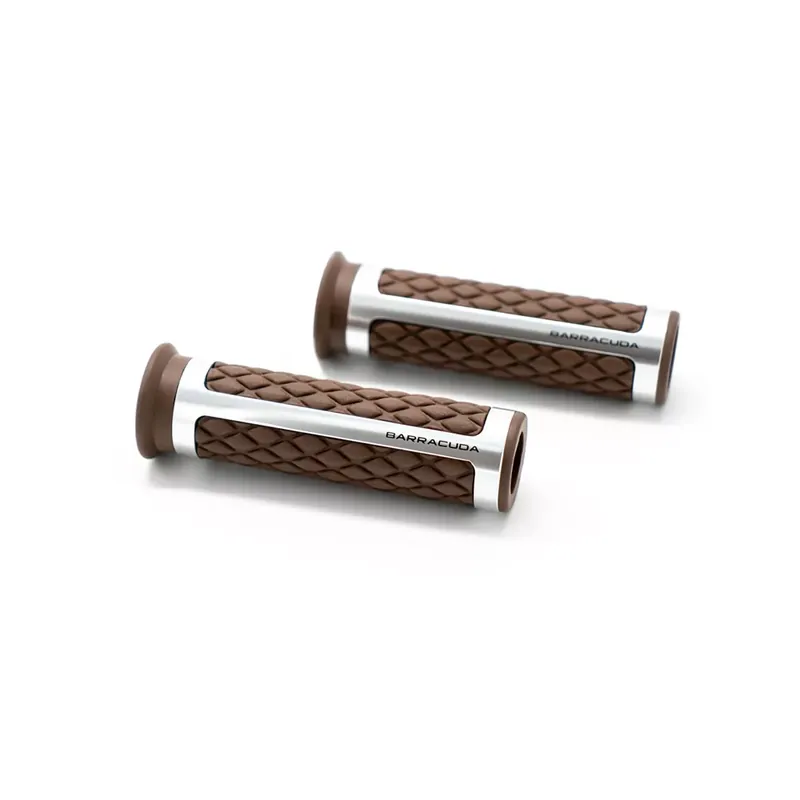 Echt Barracuda CLASSIC Griffe braun silber passend für Lenker mit 22 mm Durchmesser