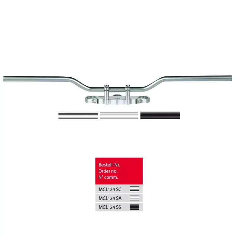 Stahllenker Speedfighter verchromt 1 Zoll (25,4 mm) mit Kabelkerben passend für Harley Davidson Schneller Versand