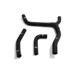 SAMCO SPORT Silikonschlauch Kit Y-Stück Race Design Schwarz passend für Kawasaki KX250 2021–2023 Versand Am Gleichen Tag