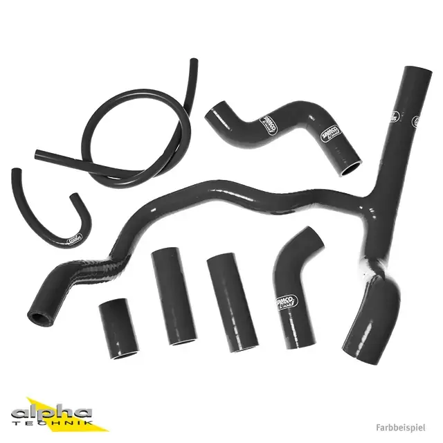 SAMCO SPORT Siliconschlauch Kit schwarz passend für Aprilia Tuono V4 1100 (2011–2024) Nur Für Kurze Zeit
