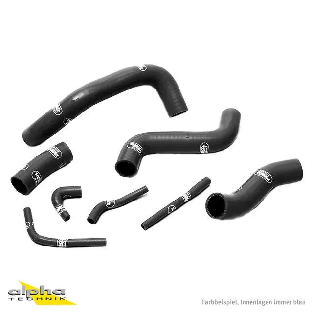 Samco Sport Silikonschlauch Kit schwarz passend für Kawasaki ZRX1100 ZRX1200 ab 1997 – für Fahrzeuge mit Vergaserenteisung Solange Der Vorrat Reicht