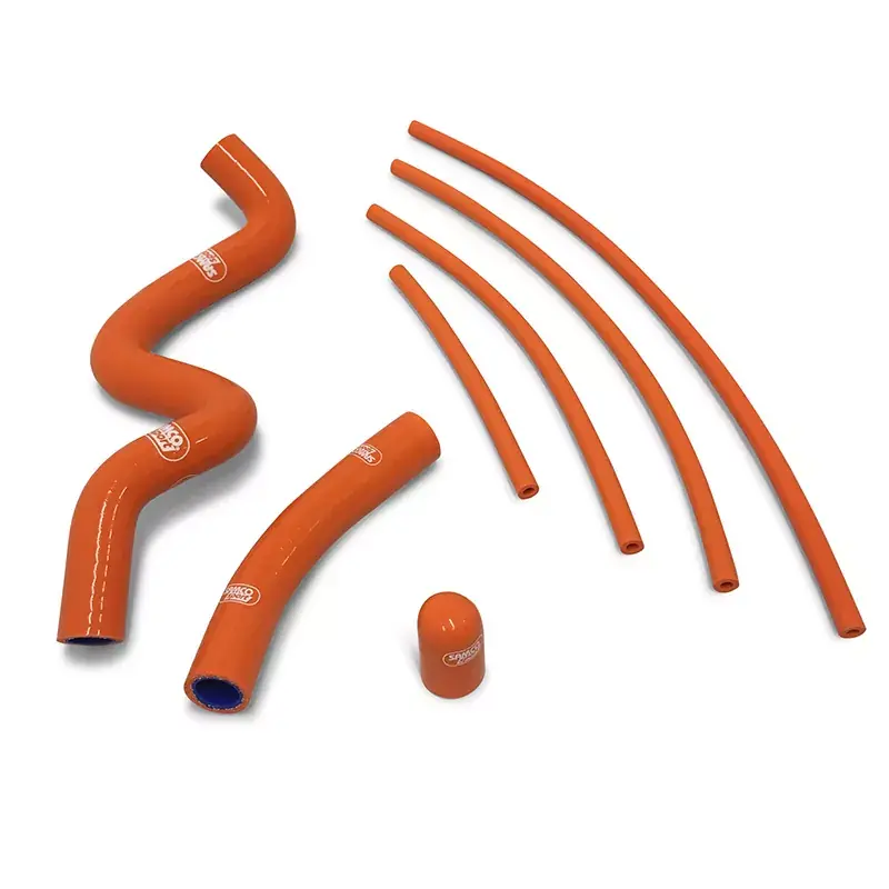 SAMCO SPORT Siliconschlauch Kit Thermostat Bypass orange passend für KTM 390 RC 2014-2020 Zertifiziert