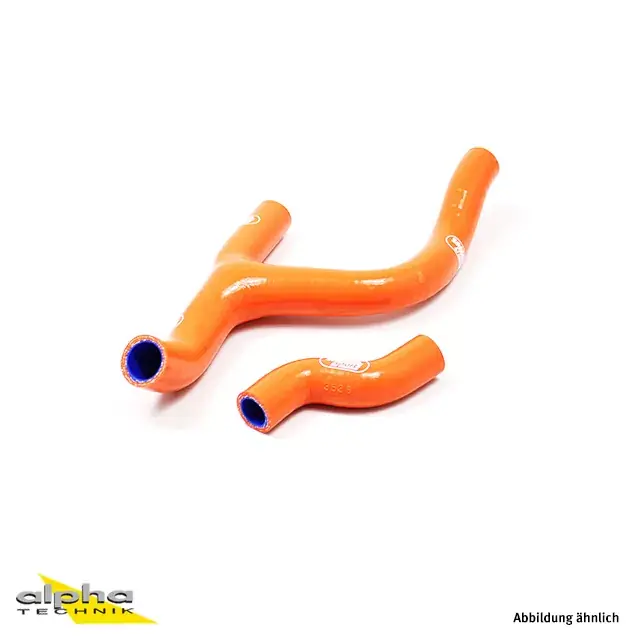 SAMCO SPORT Siliconschlauch Kit Y-Stück Race Design orange passend für KTM & Husqvarna Abverkauf