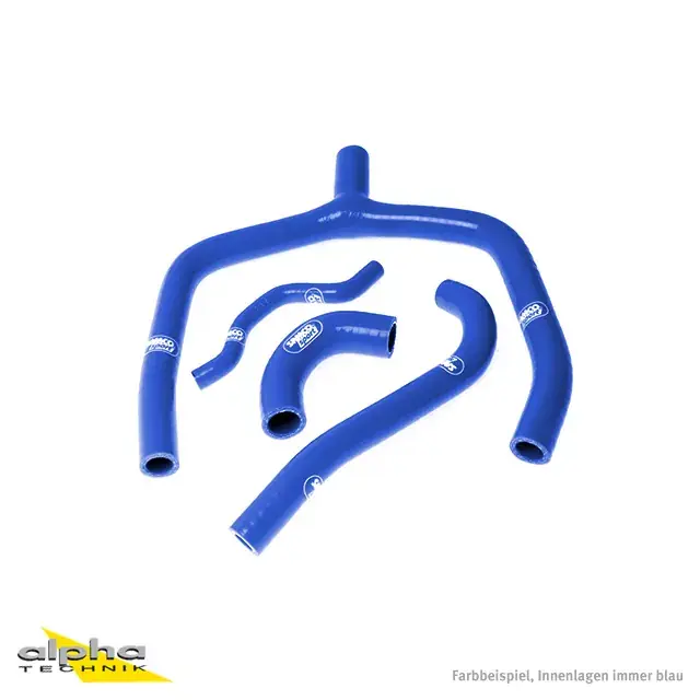 SAMCO SPORT Siliconschlauch Kit Y-Stück – Race Design blau passend für Kawasaki KX250F 2009–2016 Kostenloser Versand