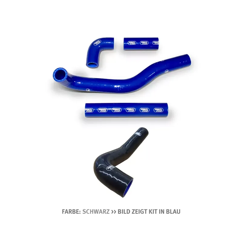 SAMCO SPORT Siliconschlauch Kit schwarz passend für Kawasaki KX500 (1983–2004) Neu