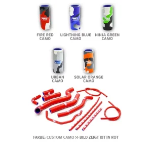 SAMCO SPORT Siliconschlauch Kit custom camouflage passend für Yamaha FZ1 Fazer RN16 (2006-2011) Versand Am Gleichen Tag
