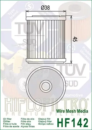 Hiflo Ölfilter HF142 (alternative Champion 089348) Günstig