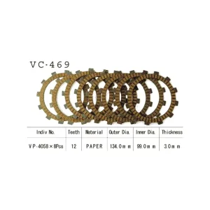 Top-Seller Vesrah Kupplungslamellen-Kit passend für Kawasaki