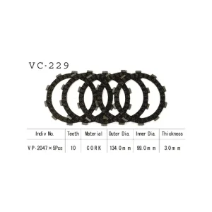 Neuheit Vesrah Kupplungslamellen-Kit passend für Yamaha