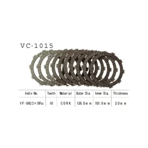 Abverkauf Vesrah Kupplungslamellen-Kit passend für Honda VFR750R