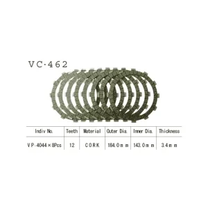 Vesrah Kupplungslamellen-Kit passend für Kawasaki Super-Preis