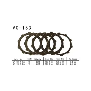 Neuheit Vesrah Kupplungslamellen-Kit passend für Honda XR250R