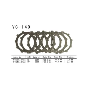 Ausverkauf Vesrah Kupplungslamellen-Kit passend für Honda
