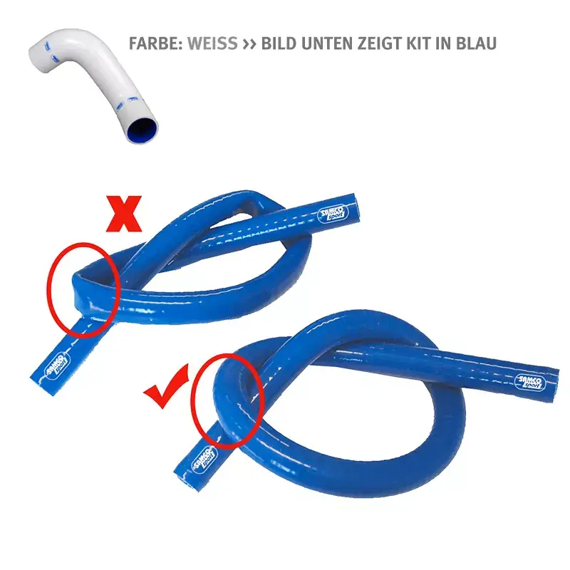 SAMCO SPORT Siliconschlauch Xtraflex weiß Innendurchmesser 19 mm Highlight