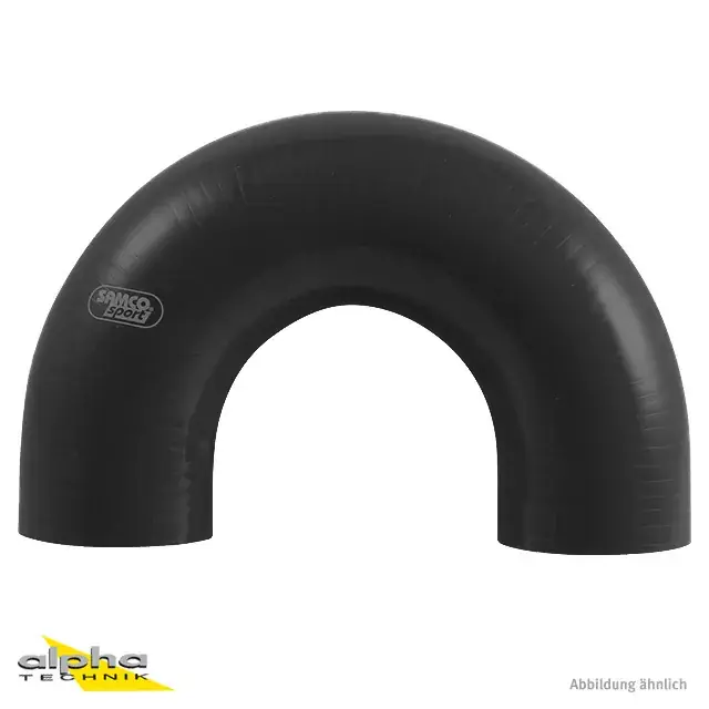 Bestpreis Samco Siliconschlauch 180 Grad Bogen U-Form schwarz