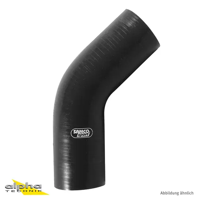 Schneller Versand Samco Siliconschlauch 45° Standard Bogen schwarz