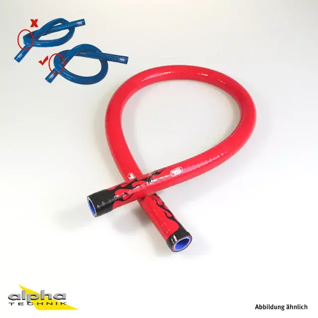 Solange Der Vorrat Reicht SAMCO SPORT Siliconschlauch Xtraflex Flammen-Design 19 mm