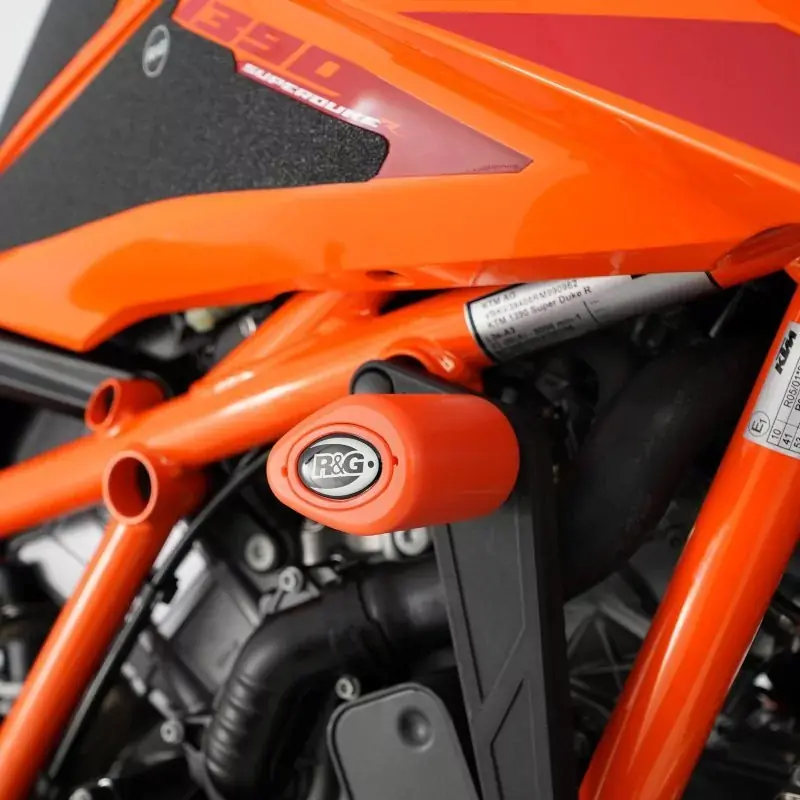 Aktuell R&G Sturzpads No Cut orange passend für KTM Super Duke 1390 R / EVO ab 2024