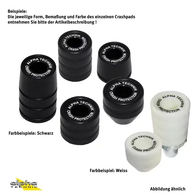 alpha Technik Crash Protector 50x55 mm schwarz Ausverkauf