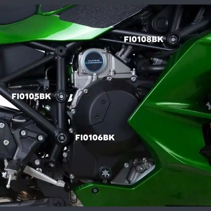 Neue Kollektion R&G Racing Rahmenabdeckung Set passend für Kawasaki H2 SX