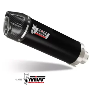 Markenware MIVV GP-C Endschalldämpfer Edelstahl Schwarz mit Carbonendkappe passend für Honda FMX 650 (2005–2006)