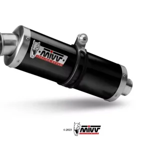 MIVV Oval Titan Schwarz Endschalldämpfer passend für Yamaha Tenere 700 19-23 Markenprodukt