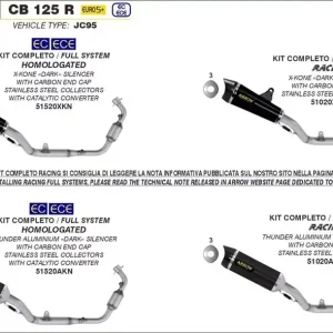 Angebot ARROW Thunder Endschalldämpfer passend für Honda CB 125 R (24-)