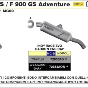 ARROW INDY RACE EVO Titan Endschalldämpfer passend für BMW F 900 GS / F 900 GS Adventure ab 2024 Sonderaktion