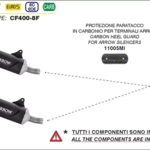 Kostenloser Rückversand ARROW INDY RACE EVO Titan Endschalldämpfer passend für CF MOTO 450 MT 24-