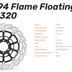 Schneller Versand Moto-Master Bremsscheibe Floating-Alu Offset Halo-Serie passend für BMW - 112194