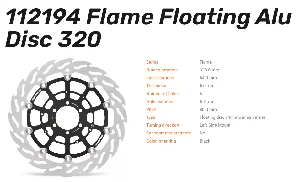 Schneller Versand Moto-Master Bremsscheibe Floating-Alu Offset Halo-Serie passend für BMW - 112194