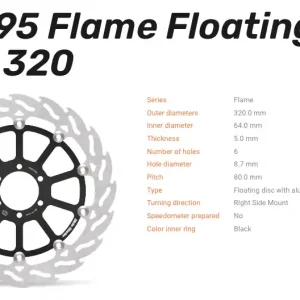 Moto-Master Bremsscheibe Flame Floating Alu-Disc vorne passend für BMW / Moto-Guzzi - 112195 Wochenendangebot